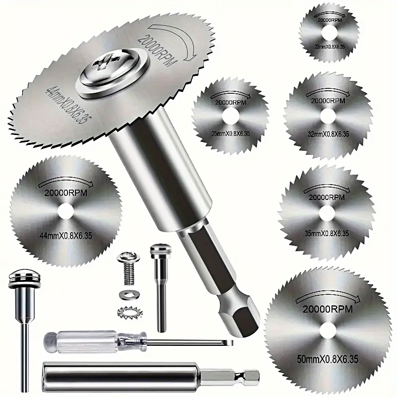 Cordless Rotary Tool Kit Accessories - High-Speed Steel Saw Blades 10PCS, 1/4
