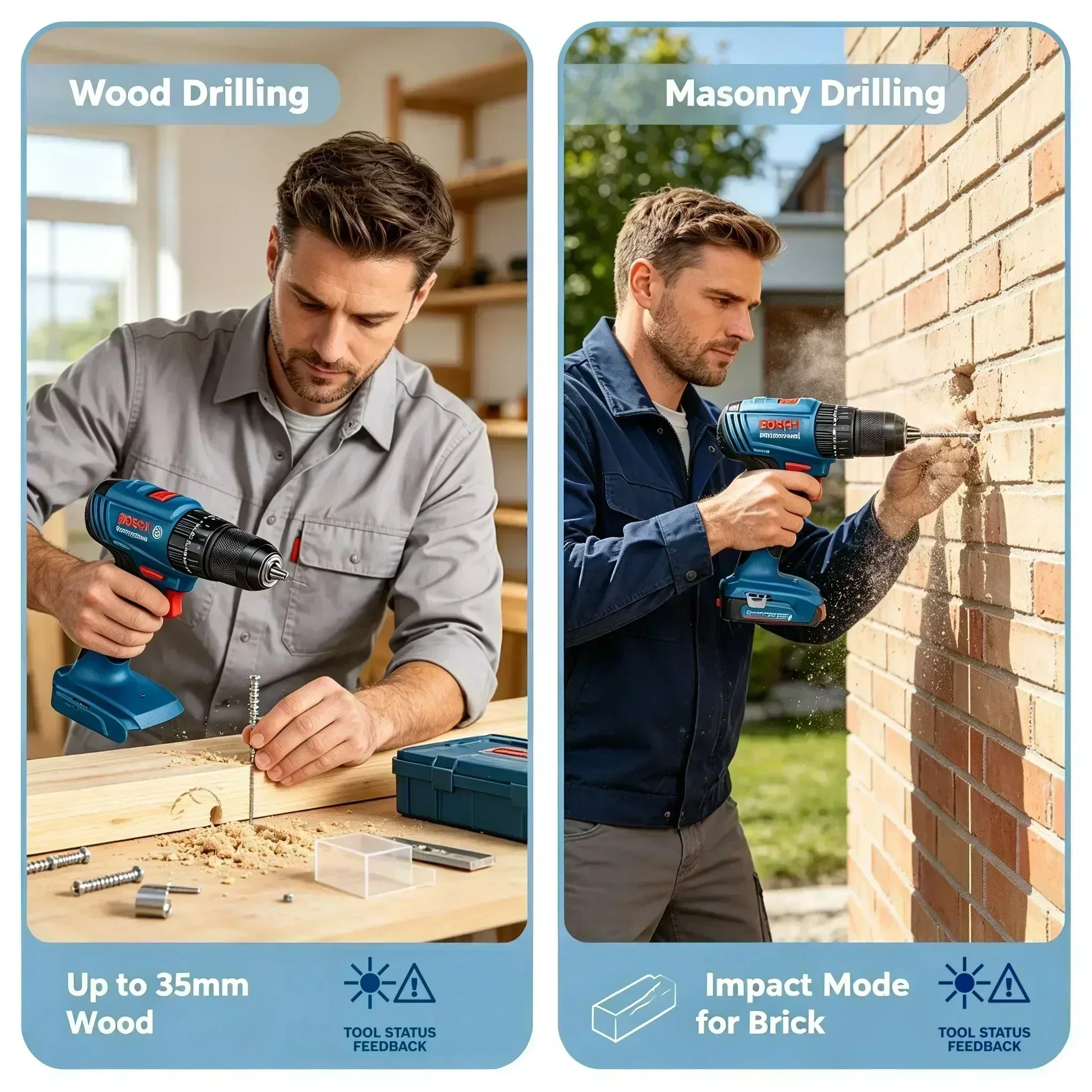 Brushless Cordless Electric Drill 18V - Bosch GSB 185-LI 18V Brushless Cordless