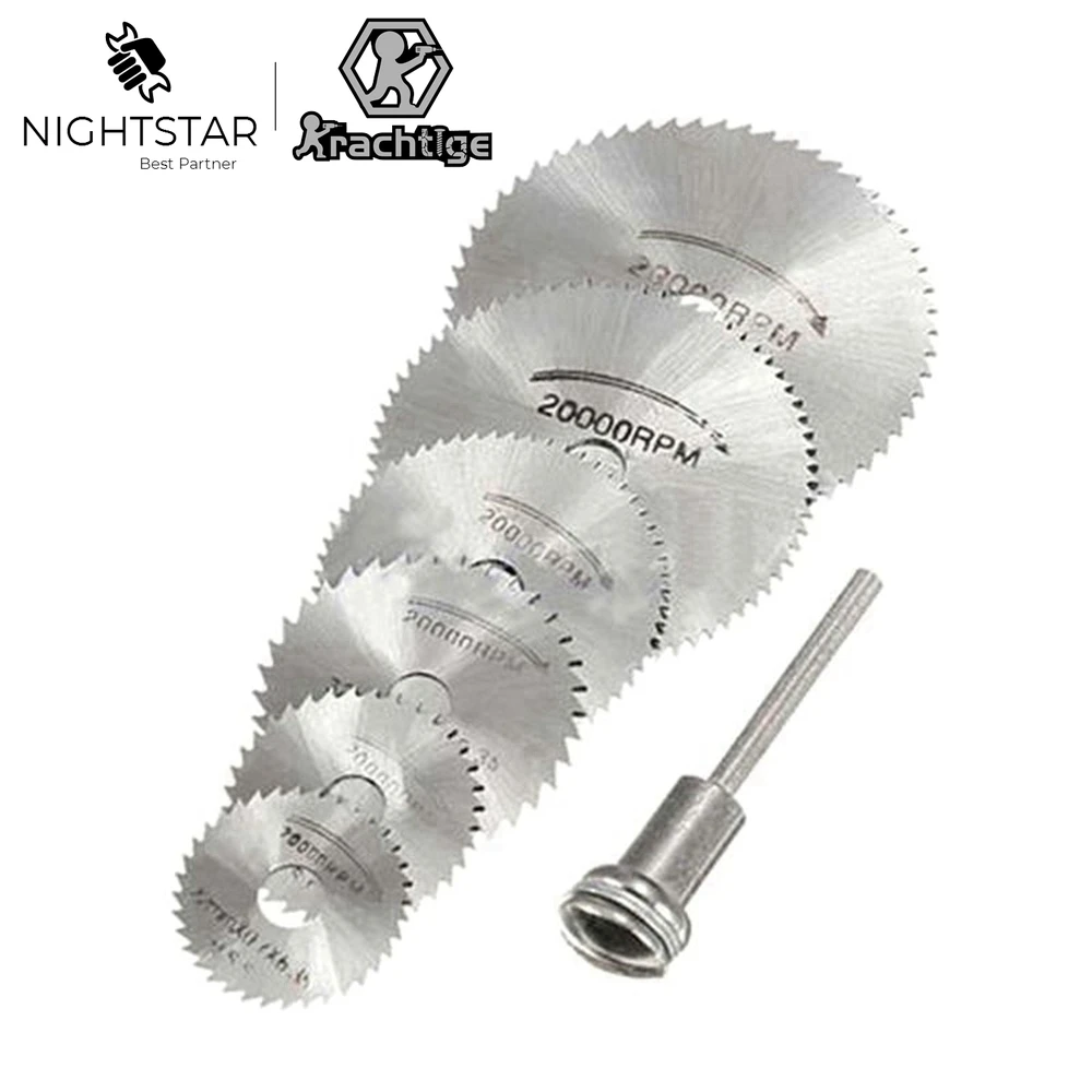 Cordless Rotary Tool Kit Accessories - 7pcs Mini HSS Circular Saw Blade
