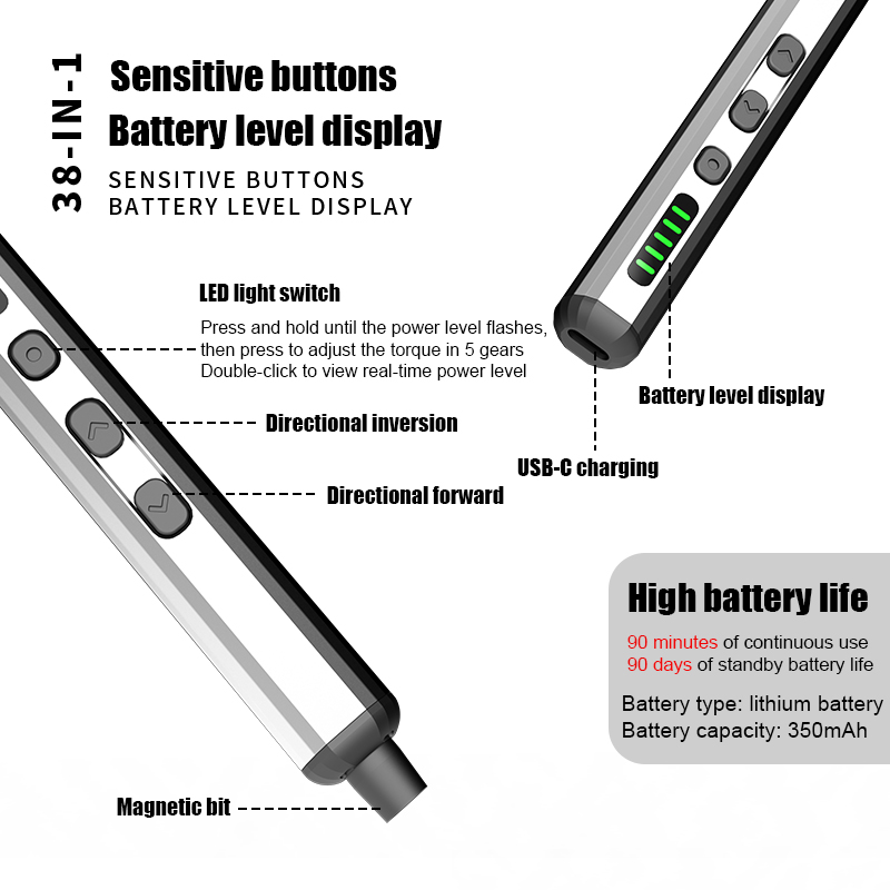 Electric Screwdriver Set Preci - огляд і ціна Electric Screwdriver Rechargeable Usb