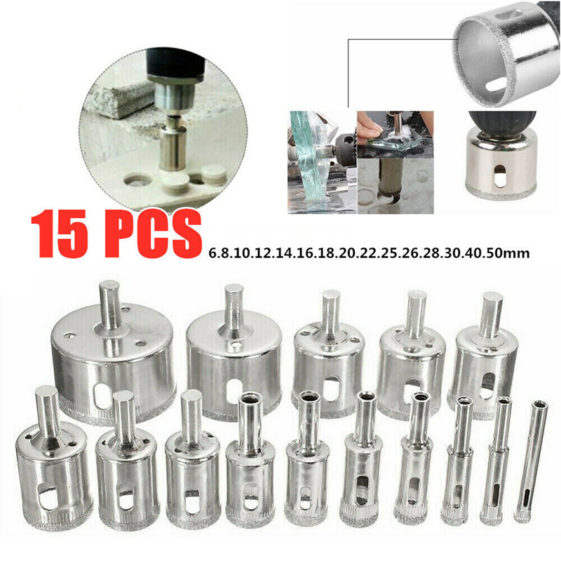 10/15pcs Set Tile drill bit Se - огляд і ціна Reciprocating Saw Attachment Drill