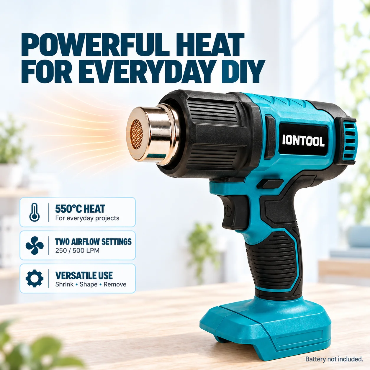IONTOOL Durable Cordless Heat  - огляд і ціна Cordless Heat Gun For Shrink Tubing