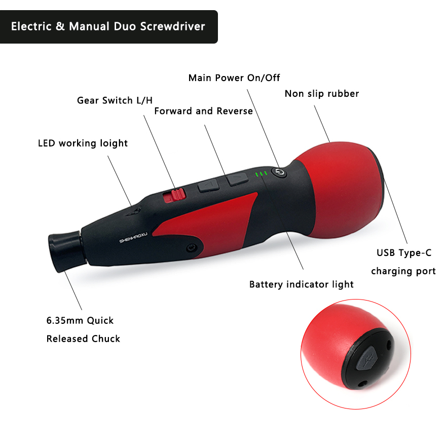 Mini Electric Screwdriver Adju - огляд і ціна Electric Screwdriver Rechargeable Usb