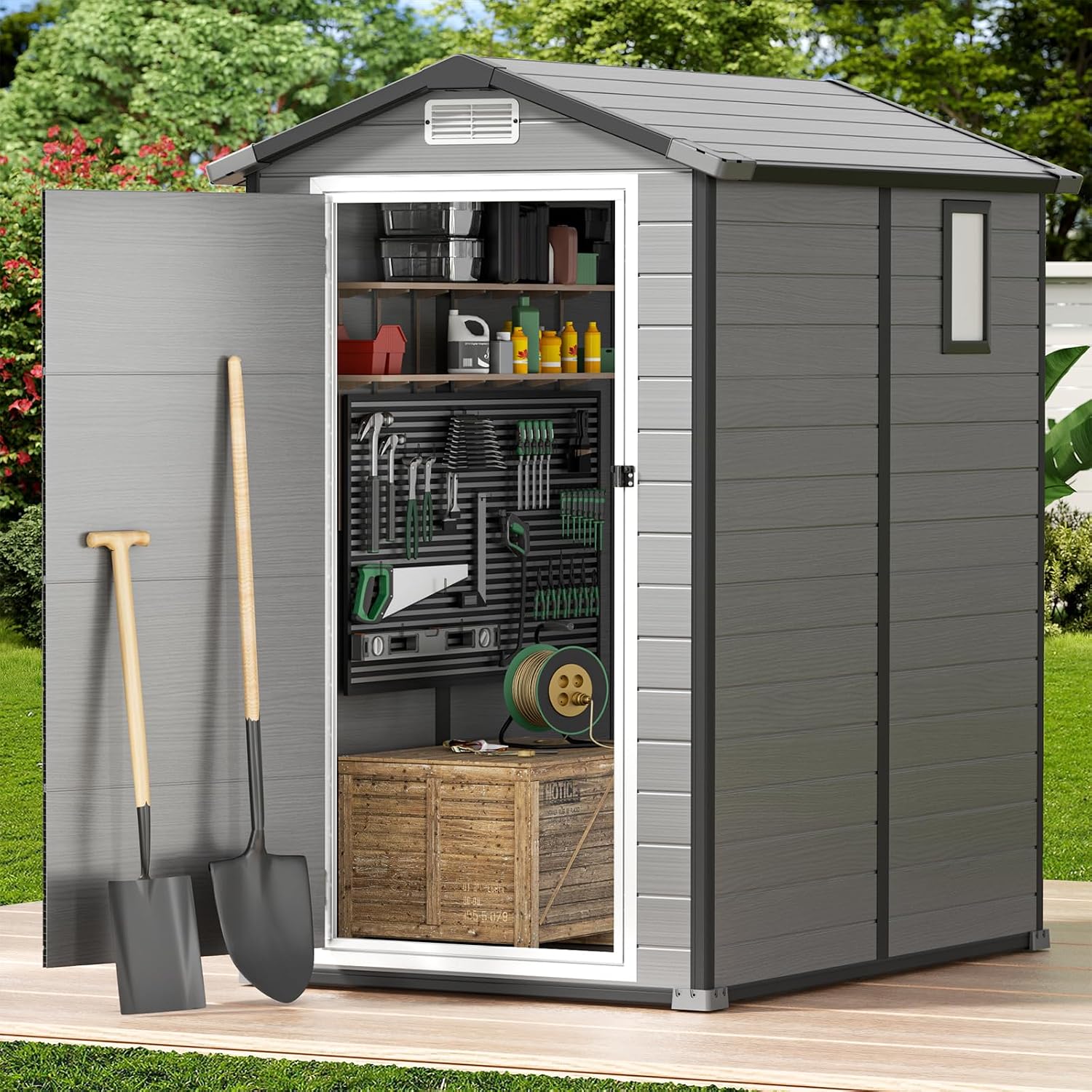 Outdoor Storage Shed with Floo - огляд і ціна Garden Tools