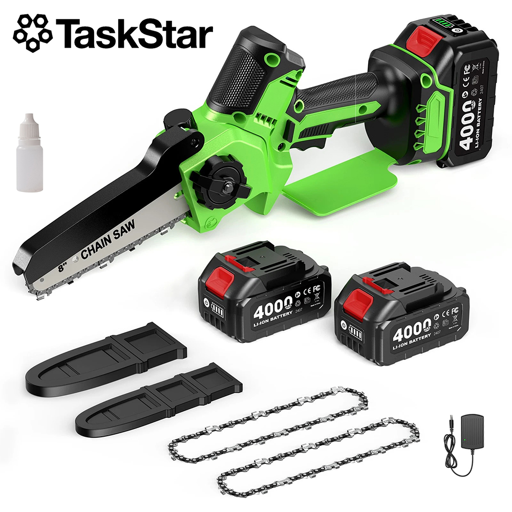 TaskStar 6&8 Inch Brushless Ha - огляд і ціна Mini Electric Chainsaw 6 Inch
