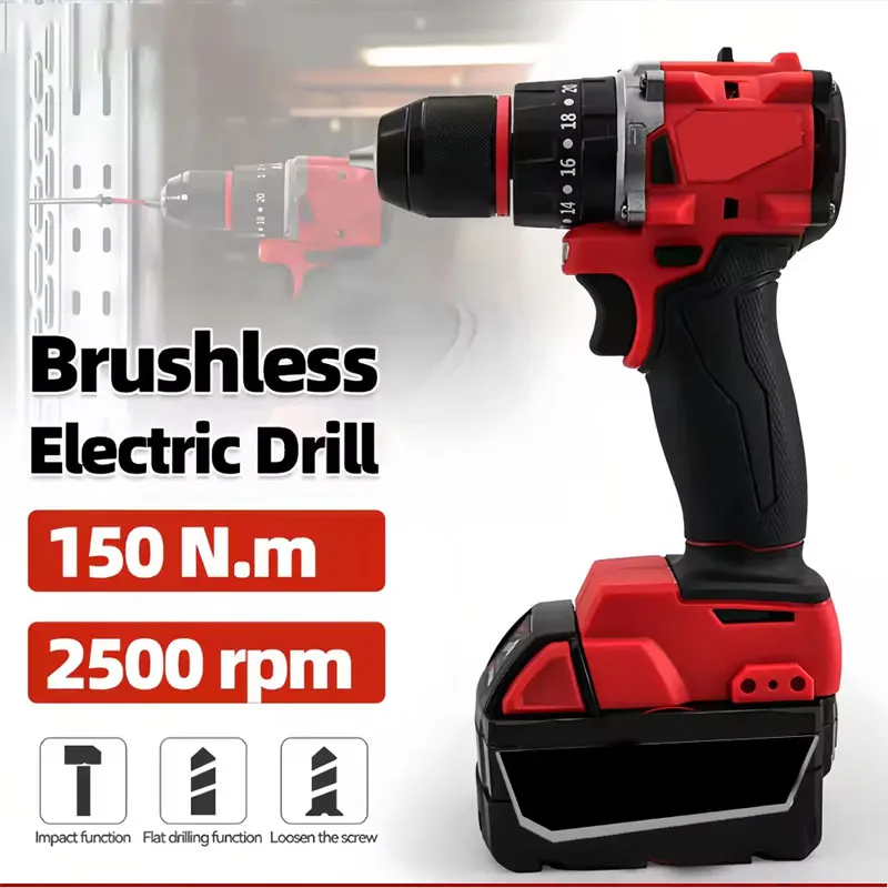 Small Electric Brushless Impac - огляд і ціна Brushless Cordless Electric Drill 18V